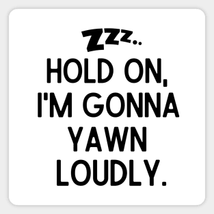 Hold on, I'm gonna yawn loudly. Magnet